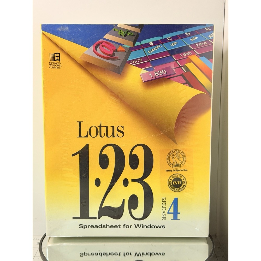 Lotus 1-2-3 Release 4 for Windows 3.5" Floppy Disks Factory Sealed Vintage